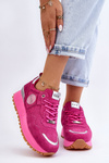 Жіноче замшеве спортивне взуття на платформі GOE LL2N4002 Фуксія