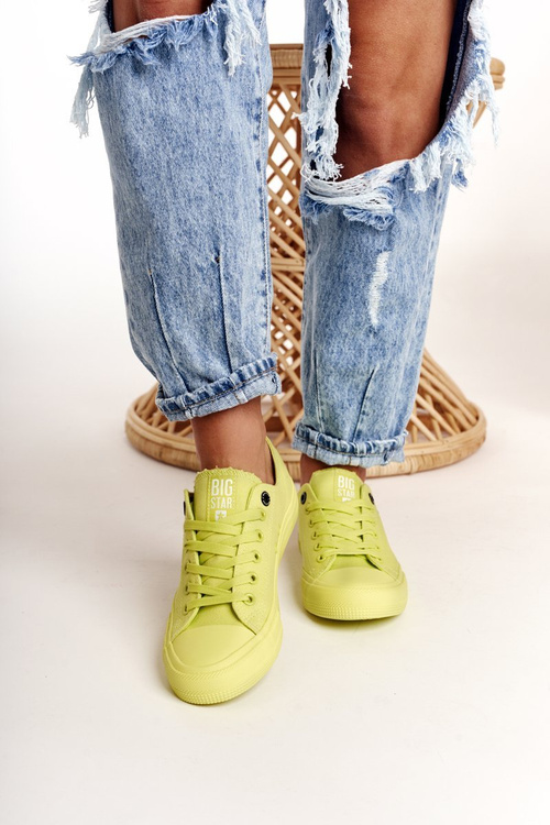 Жіночі класичні низькі кросівки BIG STAR AA274012 Лайм