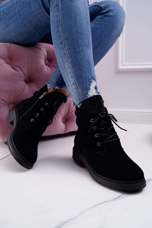 Жіночі робочі черевики Big Star Leather Black EE274508