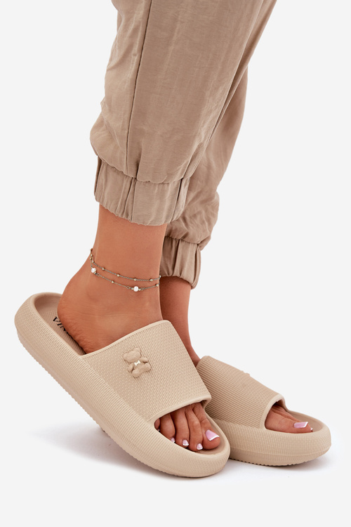 Пінні Жіночі Сандалі На Платформі З Ведмедиком Vinceza 75210 Бежеві