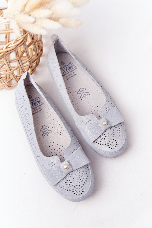 Жіночі шкіряні балетки RIO FLORE Eco-Friendly Light Blue