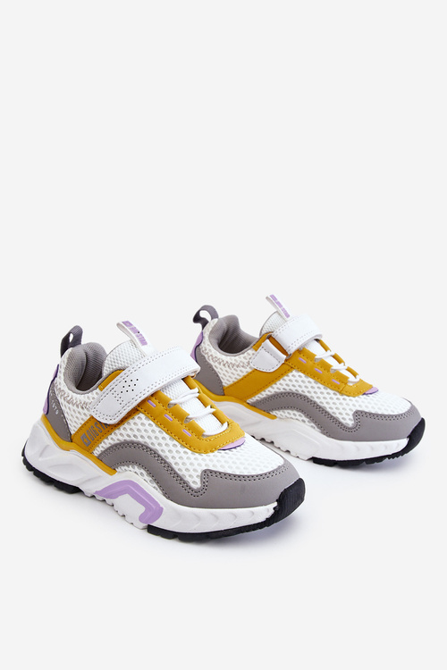 Дитяче спортивне взуття на липучці Big Star JJ374257 Біло-жовте