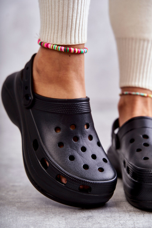 Жіночі поролонові тапочки Crocs Black Coline
