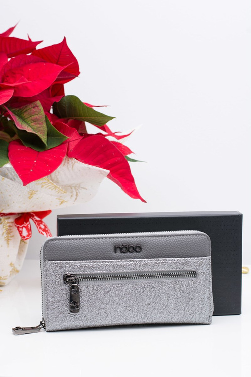 Стильний жіночий сріблясто-сірий гаманець Nobo