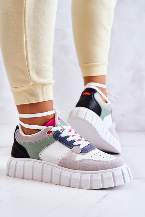 Жіночі спортивні шкіряні черевики біло-сірі флорентійські