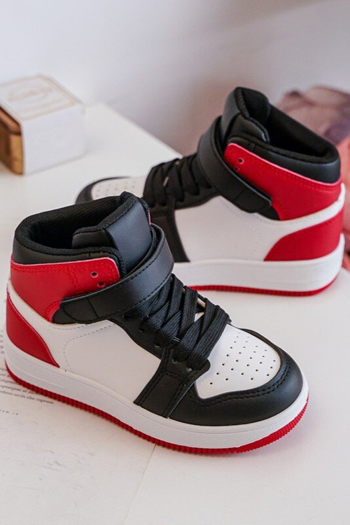 Високе дитяче спортивне взуття Біло-червоний Teredite