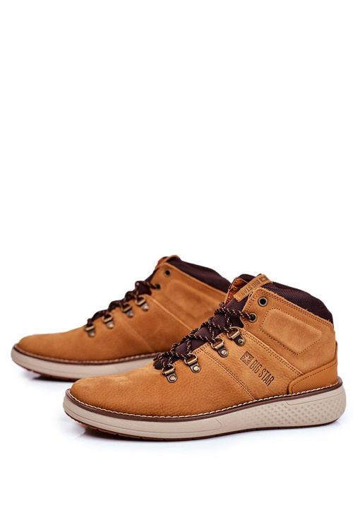 Чоловічі трекінгові черевики Leather Big Star Camel GG174491