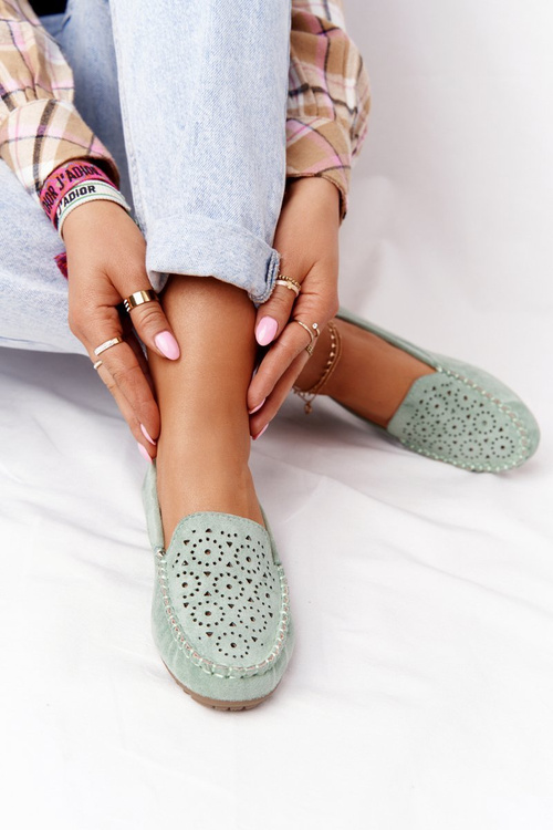 Жіночі замшеві лофери Green Molly