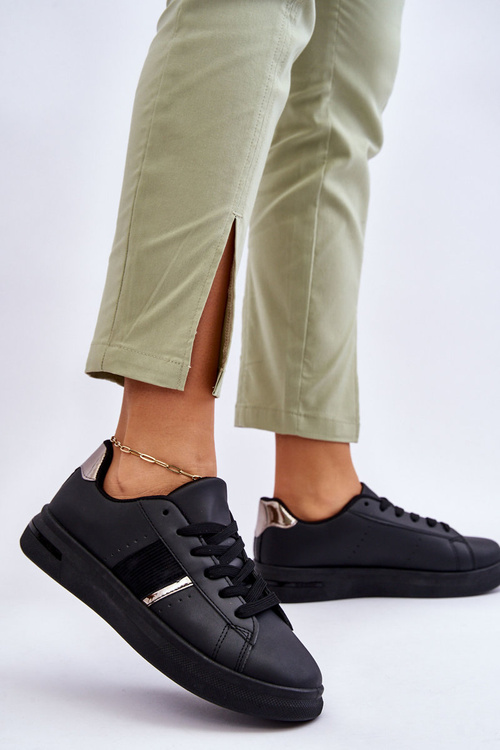 Жіночі спортивні туфлі на платформі Чорні Soris