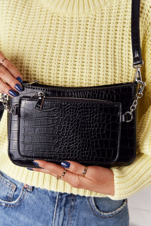 Маленька сумка через плече з пакетиком Paris Black