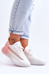 Білі та рожеві бостонські кросівки Ombre 