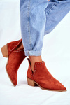Жіночі чоботи на високих підборах помаранчеві Margate
