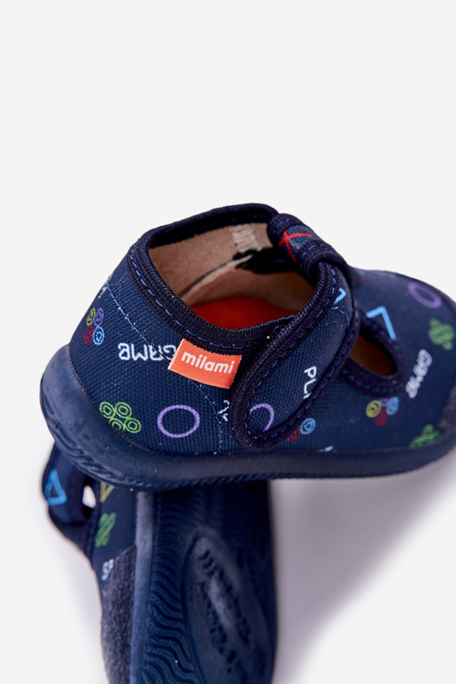 Дитячі Тапочки Milami Еластичні З Велкро Темно-сині Ambette