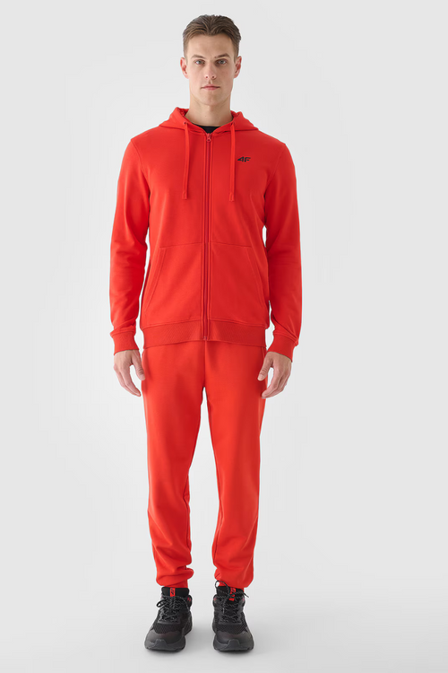Чоловічий спортивний костюм худі на блискавці червоний 4FWMM00TSWSM1466-60S