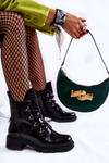 Лаковані теплі черевики з Jet Black Gwen