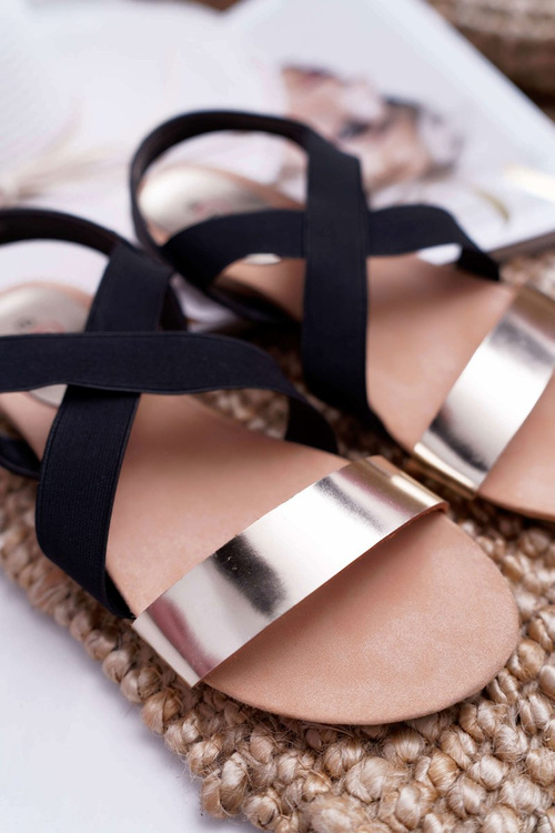 Жіночі елегантні золоті босоніжки Carme