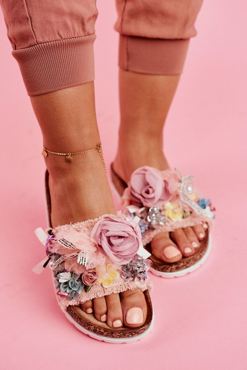 Жіночі гірки з квітами Pink Enrissa