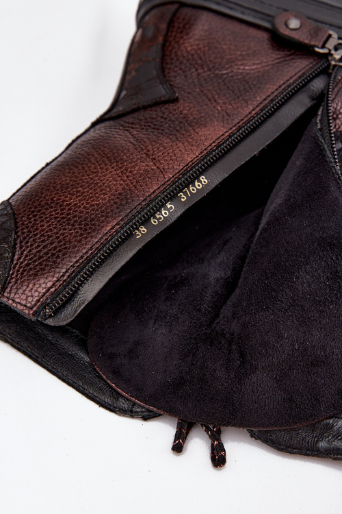 Шкіряні чоботи на платформі з підкладкою Maciejka 06565-02 коричнево-золоті