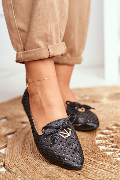 Жіночі ажурні балетки Black Manam