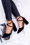 Жіночі босоніжки на шпильці Black Traffic