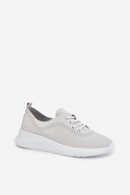 Жіноче Шкіряне Спортивне Взуття Vinceza 79532 Біле