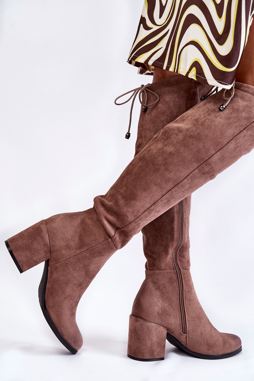 Жіночі замшеві чоботи La.Fi 270056TA-SU яскраво-коричневі