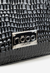 Лакована сумка з тисненим малюнком NOBO BAG6150-M20 Чорна