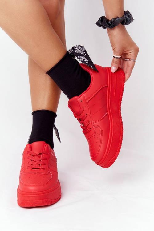Жіноче спортивне взуття на платформі червоне This Is Me