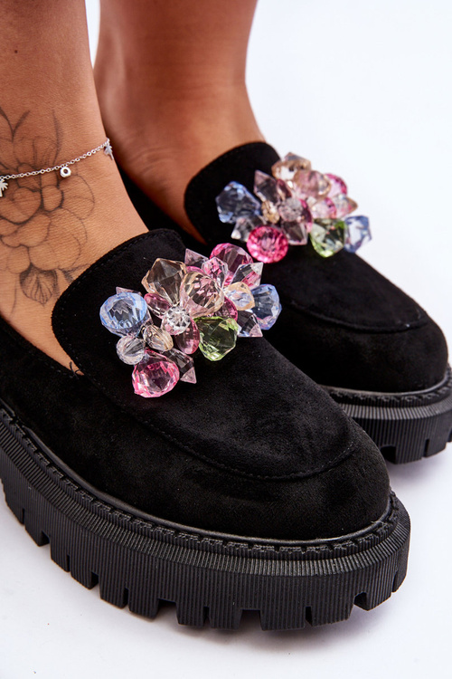 Жіночі лофери Crystal Black Avril