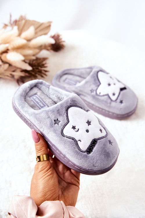 Дитячі ватні тапочки Stars Grey Nelli