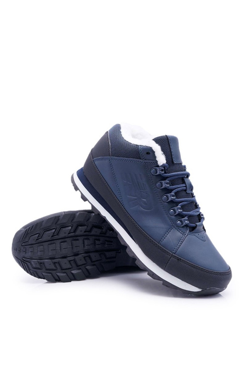 Трекінгові чоловічі високі черевики для активного відпочинку темно-синього кольору