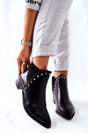 Жіночі черевики челсі на блочному каблуці Чорні човники