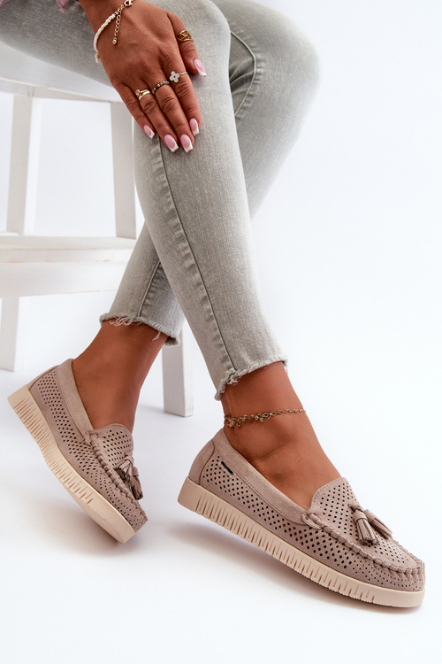 Жіночі легкі лофери з еко шкіри з вирізом Тінамі