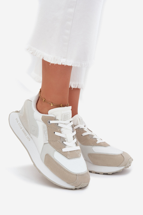 Жіночі Шкіряні Кросівки Big Star OO274563 Hi-Poly System Білі