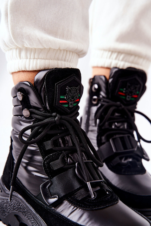 Жіночі снігові черевики на блискавці Black Marcia