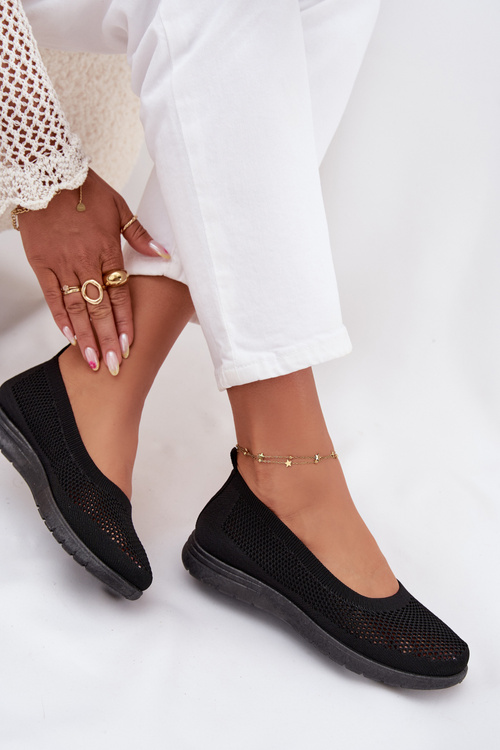 Жіночі Мереживні Балетки У Спортивному Стилі Чорні Virella