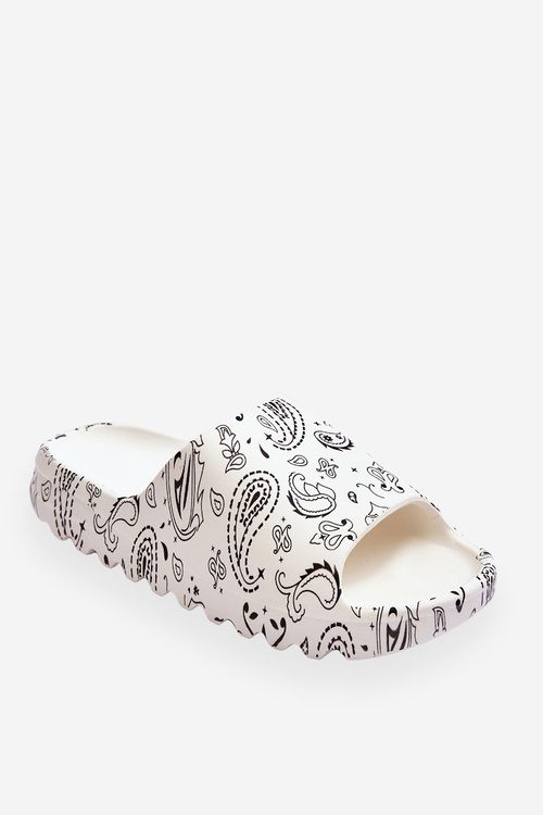 Модні жіночі тапочки на масивній платформі White Lorette