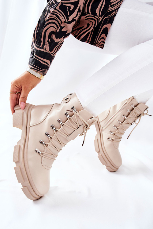 Жіночі утеплені чоботи Beige Perfect