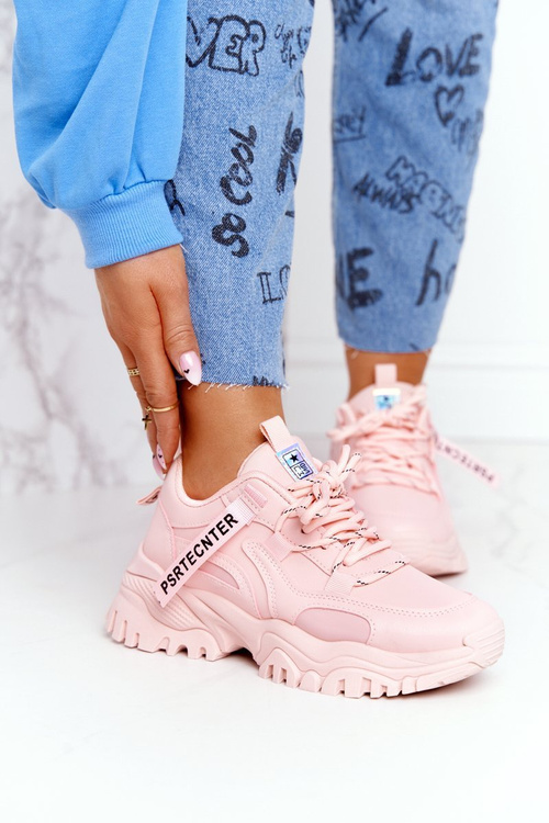 Жіночі кросівки на масивній підошві Pink Laugh