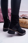 Жіночі замшеві чоботи з гумкою Black Mange