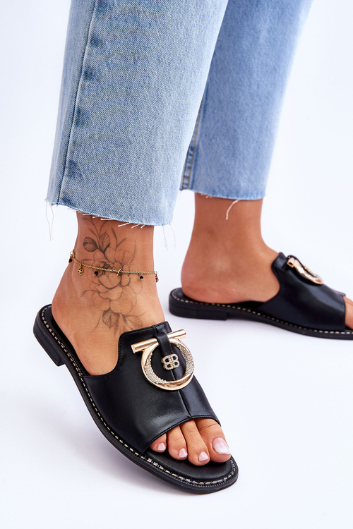 Шкіряні тапочки Комфортне взуття S.Barski KV-2775-32 Чорний