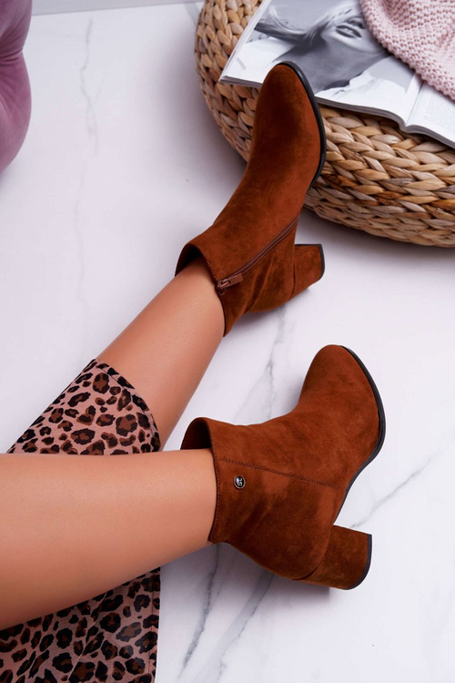 Чоботи жіночі на підборах Sergio Leone Camel BT520