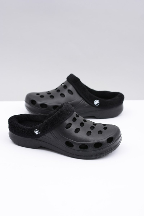 Жіночі шльопанці утеплені Black Kroks EVA