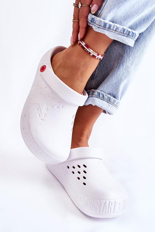 Жіночі світлі тапочки Big Star II275003 Білі