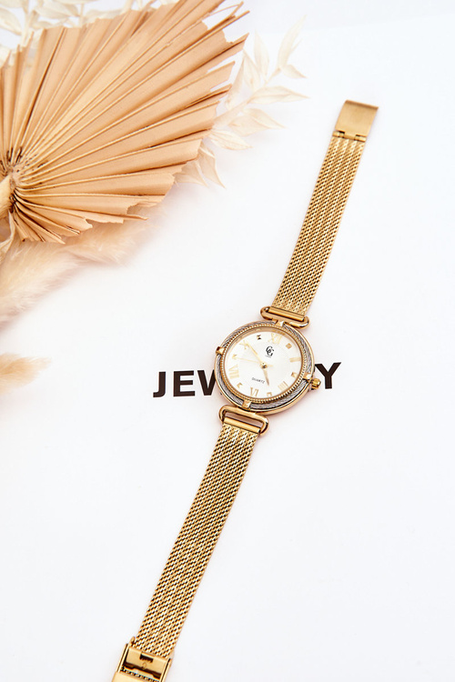 Водонепроникний жіночий годинник із сітчастим браслетом GG Luxe Gold