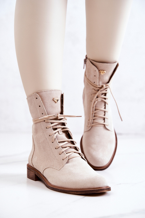 Замшеві чоботи Nicole Light Beige 2697