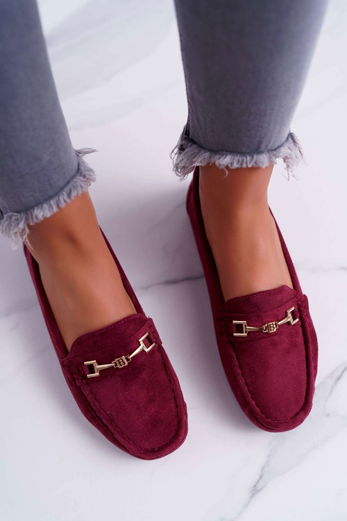 Жіночі замшеві комфортні мокасини Maroon Anzio