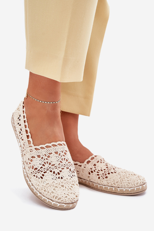 Бежеві Жіночі Еспадрильї З Кружева Adelira