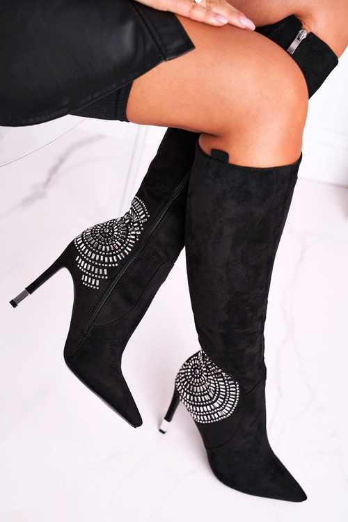 Жіночі чоботи чорні модні