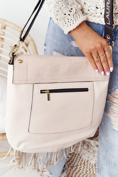 Жіноча сумка з бахромою LAURA BIAGGI Бежева